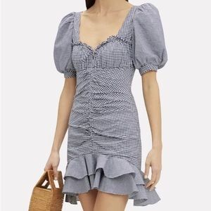 JONATHAN SIMKHAI Oxford Gingham Mini Dress